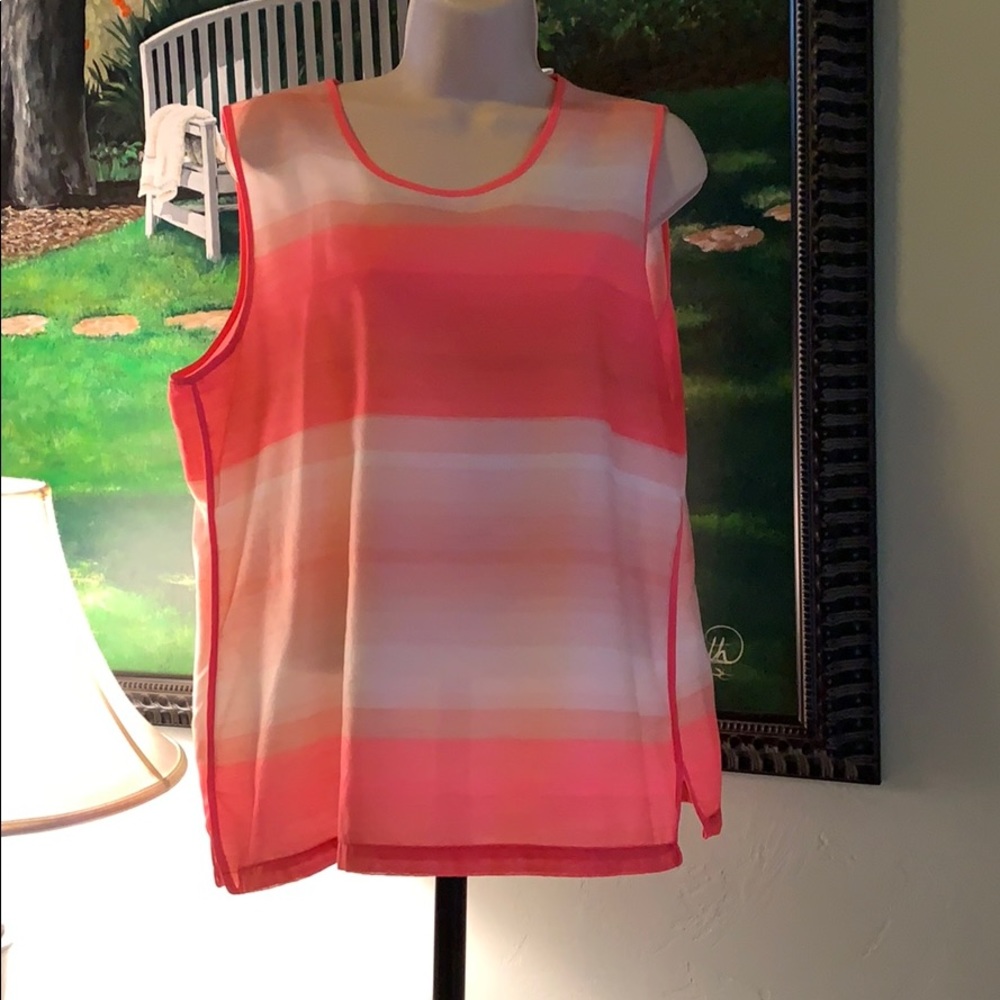 Vince Camuto  Neon Ombré Pink top